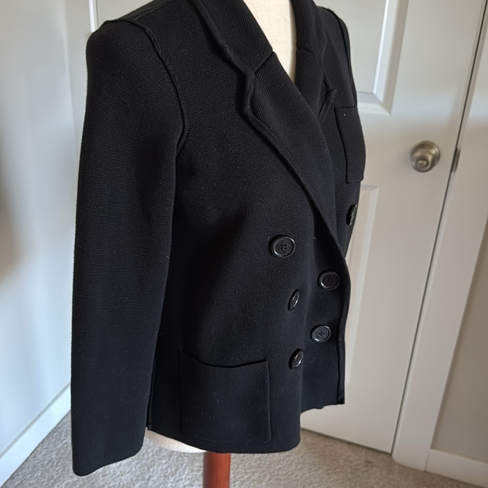 Y2K Sonia Rykiel x H&M Pima Cotton Sweater Blazer Jacket Size Medium - Picture 3 of 7